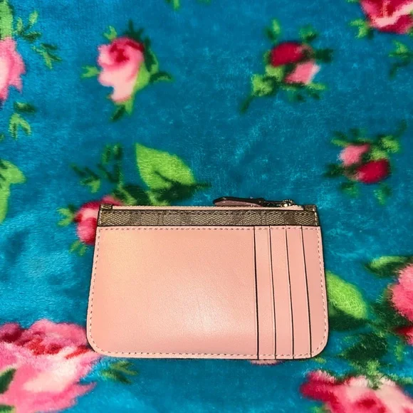 ZIP TOP CARD CASE IN SIGNATURE CANVAS WITH FRUIT PRINT (COACH F59172) - Picture 2 of 3